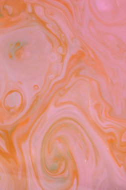 Pembe turuncu turuncu soyut, lekeleri çok renkli model, süt renklerde gıda, su, tasarımcı için boş renk desen