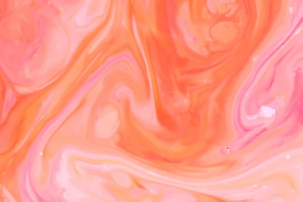 Wielobarwne Tło Holograficzne Wielobarwny Wzór Kolory Żywności Mleku Pomarańczowe Plamy — Zdjęcie stockowe