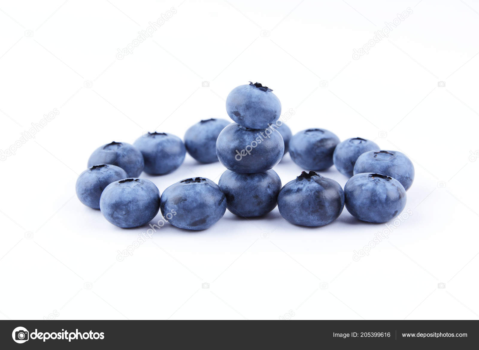 Blueberries White Background Blueberry Berries Isolated Blue Berries