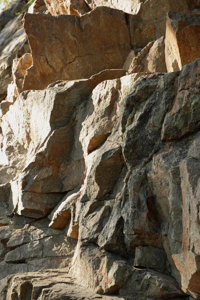 Granitfelsen Der Sonne Textur Aus Granitstein Hintergrund Des Natürlichen Materials — Stockfoto