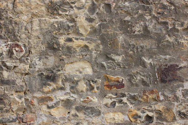 古城墙的中世纪城市 墙上的古庙在布拉格 石砌砖试验用水泥 空白为设计师 — 图库照片