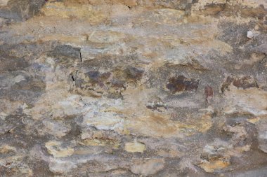 Doğal arka plan, Prag, taş duvar antik bir tapınak duvarına Ortaçağ şehrin antik duvar çimento ile test