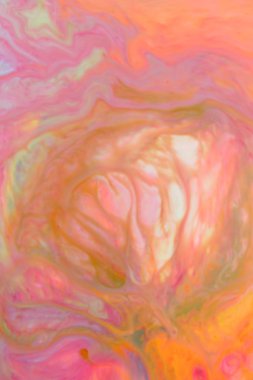 Sanat sıvı. Holografik renk arka plan. Psychedelic müzik arka plan bulanık. Sıvı üzerinde boya ile soyut desen