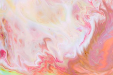 Sanat sıvı. Holografik renk arka plan. Psychedelic müzik arka plan bulanık. Sıvı üzerinde boya ile soyut desen