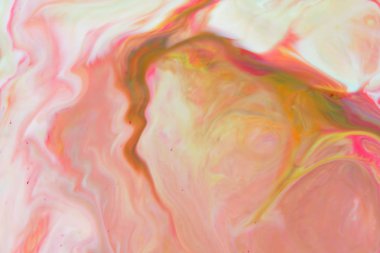 Sanat sıvı. Holografik renk arka plan. Psychedelic müzik arka plan bulanık. Sıvı üzerinde boya ile soyut desen