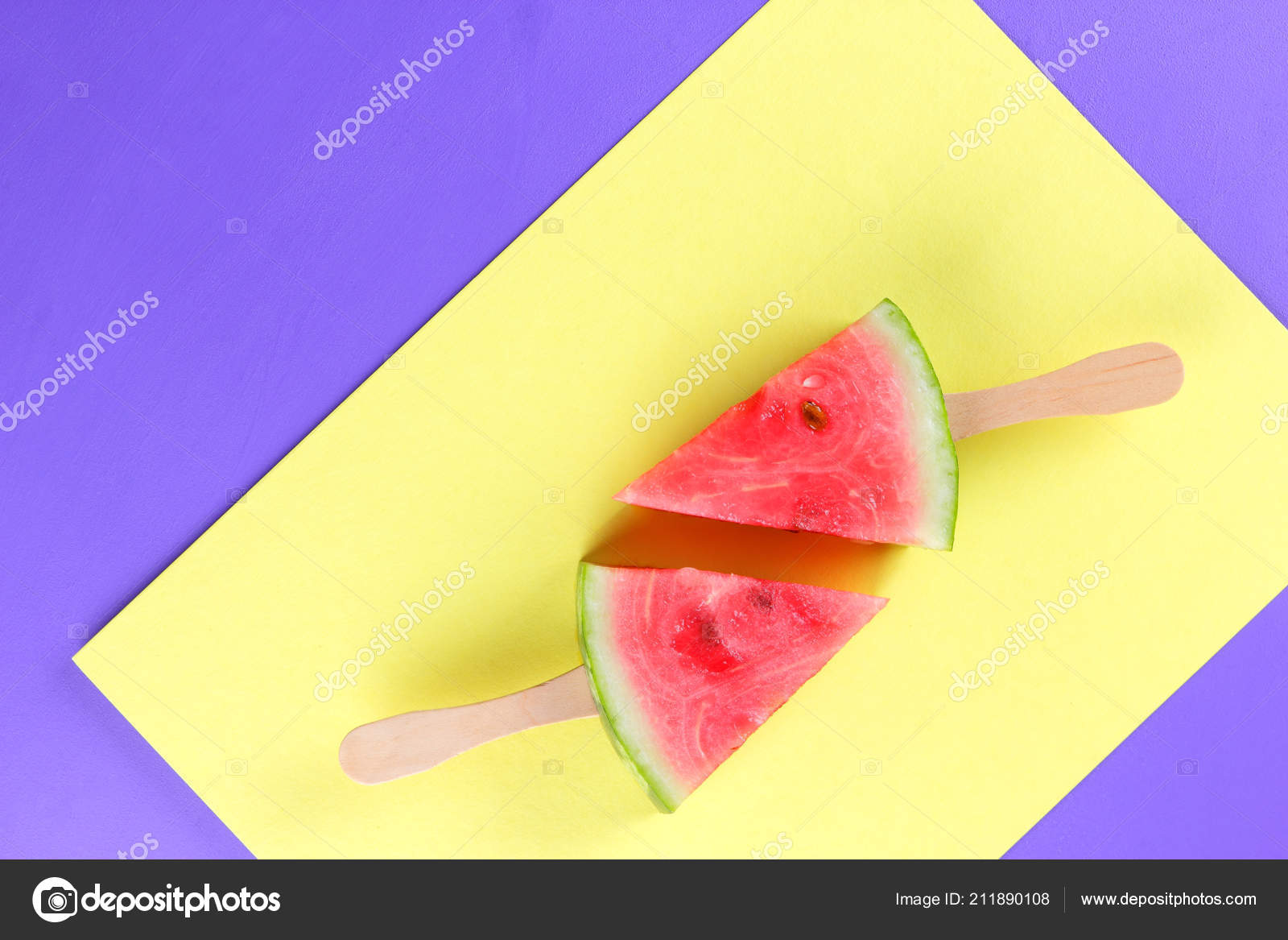 Watermelon Pop Art Pieces Watermelon Stick Yellow Purple Background Natural Stock Photo Image By C Lazartivan Watermelon Pop Art Pieces Watermelon Stick Yellow Purple Background Natural Stock Photo Image By C Lazartivan