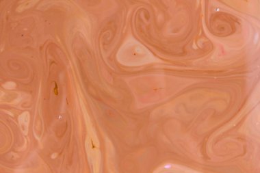 Sanat sıvı. Çok renkli arka plan üzerinde sıvı. Turuncu spot renkleri. Bulanık Model Tasarımcısı. Holografik doku. Çağdaş sanat