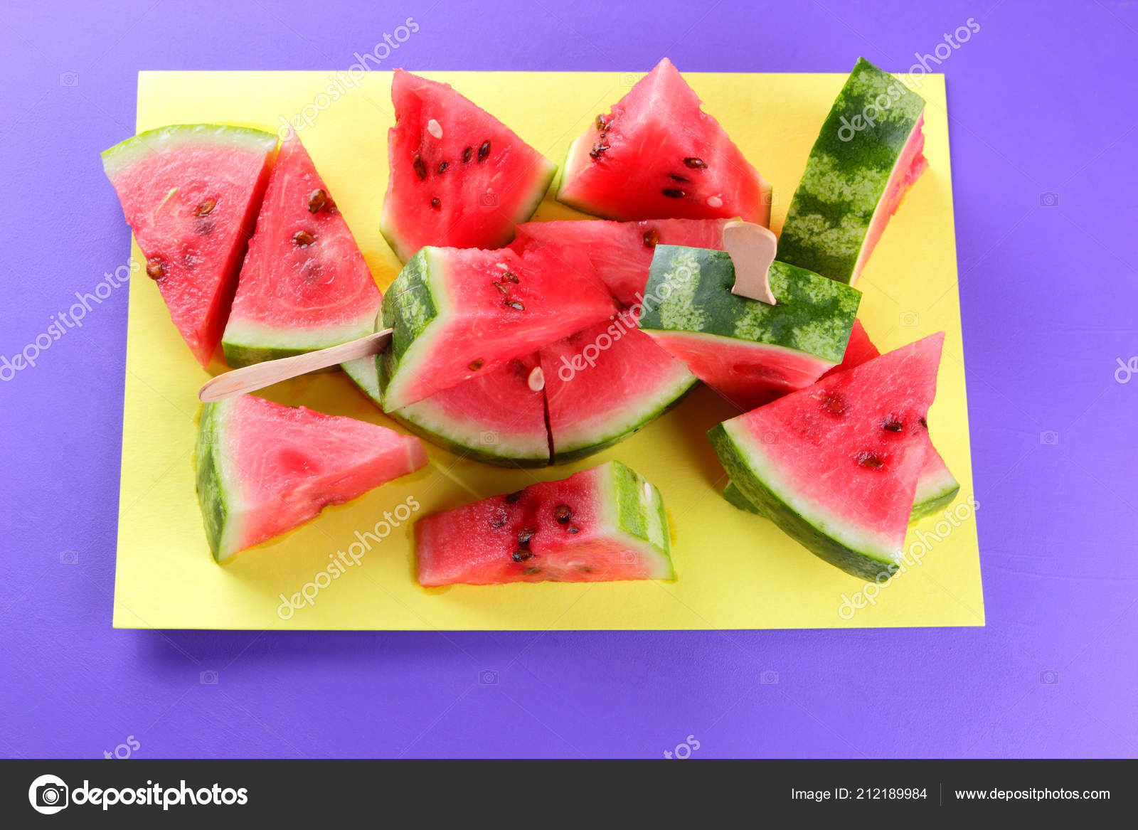 Watermelon Pop Art Many Pieces Watermelon Yellow Purple Background Natural Stock Photo Image By C Lazartivan Watermelon Pop Art Many Pieces Watermelon Yellow Purple Background Natural Stock Photo Image By C Lazartivan