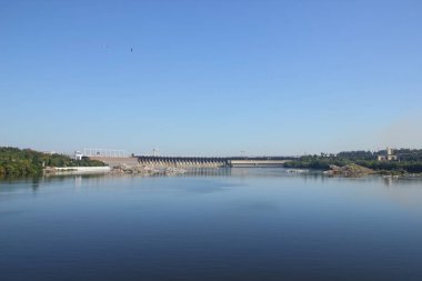 Dneproges. Ukrayna Dinyeper Nehri'ndeki hidroelektrik santrali. Elektrik su oluşturulması