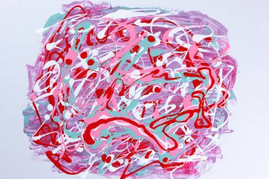 Renkli arka plan. Farklı renkteki boyalar deseni. Güzel Sanatlar kırmızı, yeşil ve beyaz. Renk doku. Sanat