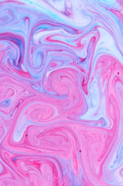 Çok renkli arka plan. Pembe mavi sanat sıvı. Mavi pembe doku. Sıvı renkli boya lekeleri