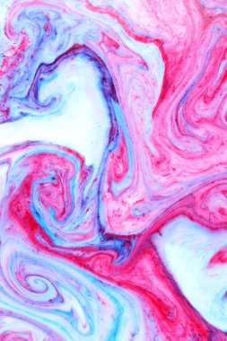 Çok renkli arka plan. Pembe mavi sanat sıvı. Mavi pembe doku. Sıvı renkli boya lekeleri