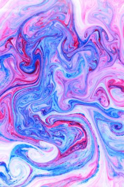 Çok renkli arka plan. Pembe mavi sanat sıvı. Mavi pembe doku. Sıvı renkli boya lekeleri