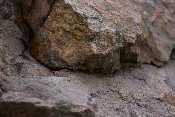 Granitfelsen Mit Verschwommenem Hintergrund Granit Aus Nächster Nähe Textur Des — Stockfoto