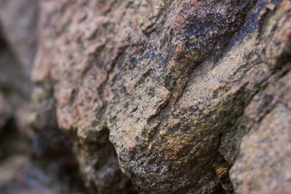 Pedras Granito Com Fundo Desfocado Granito Perto Textura Pedra Fundo — Fotografia de Stock