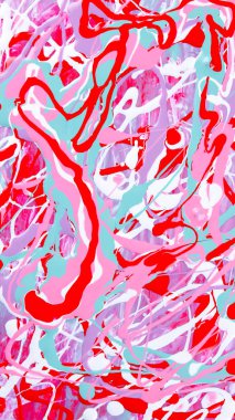 Ekran koruyucusu. Soyut renkli arka plan. Farklı renklerin boyalar deseni. Kırmızı, yeşil ve beyazlı sıvı sanatı. Renkli doku