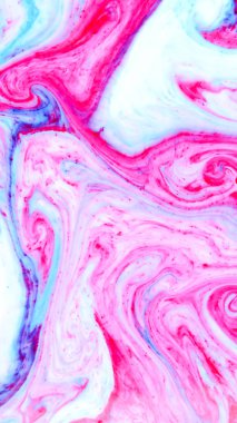 Soyut çok renkli arka plan. Ekran koruyucusu. Pembe mavi renkteki sıvı sanatı. Mavi pembe doku. Sıvı renkli boya lekeleri