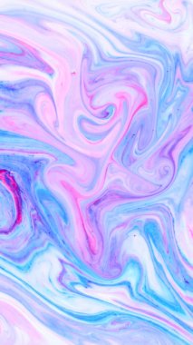 Soyut çok renkli arka plan. Ekran koruyucusu. Pembe mavi renkteki sıvı sanatı. Mavi pembe doku. Sıvı renkli boya lekeleri