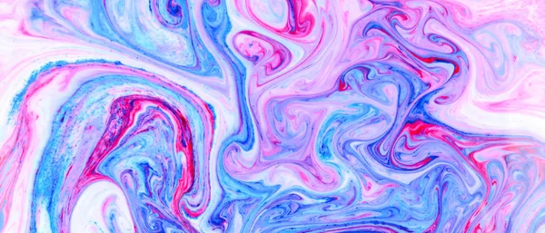 Absztrakt Többszínű Háttér Képernyőkímélő Fluid Művészet Rózsaszín Kék Színű Kék — Stock Fotó