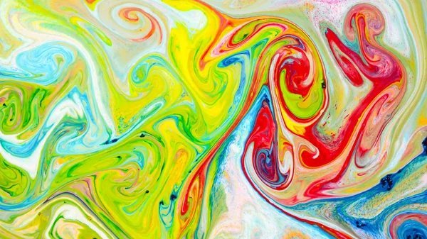 Vloeiende Kunst Met Verschillende Kleuren Schermbeveiliging Veelkleurige Achtergrond Van Verven — Stockfoto