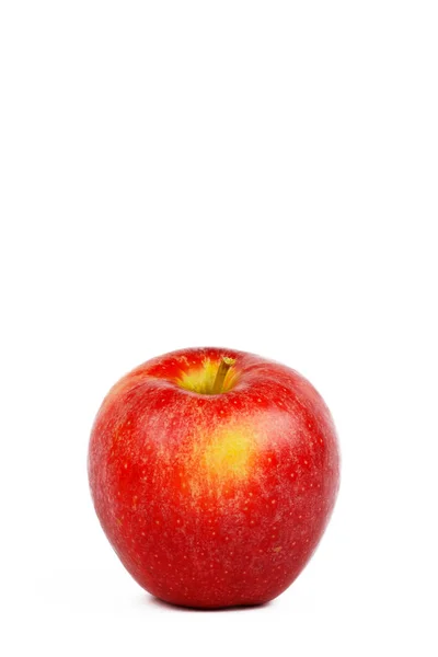 Червоне Яблуко Білому Фоні Ізольоване Яблуко Червоні Фрукти Бланк Дизайнера — стокове фото