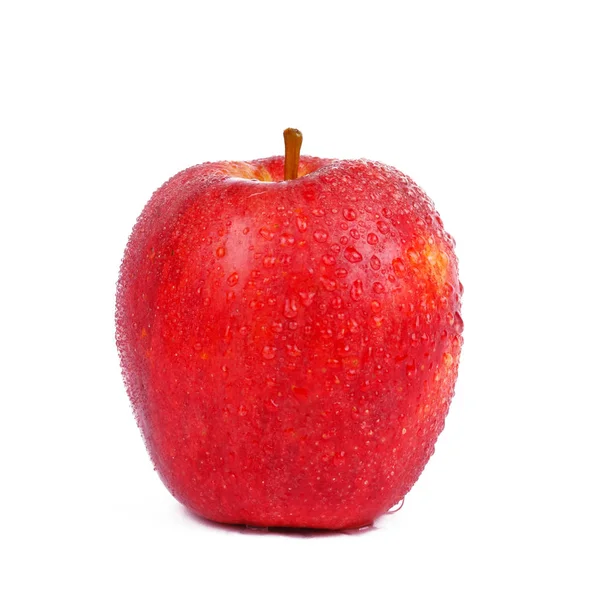 Roter Apfel Auf Weißem Hintergrund Isolierter Apfel Rote Früchte Blanko — Stockfoto