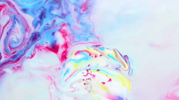 Arte Fluida Sfondo Astratto Multicolore Sul Liquido Modello Colore Nello — Foto Stock