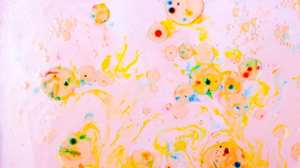 Fluidkunst Mehrfarbiger Hintergrund Mit Auf Flüssigkeit Abstrakte Goldrosa Hintergrund Auf — Stockfoto