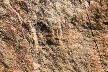 Granit in arka planı. Granit taş dokusu. Pürüzlü yüzey deseni. Kahverengi taş dokusu