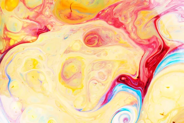 Fluido Art Astratto Sfondo Sfocato Multicolore Modello Liquido Vorticoso Trendy — Foto Stock