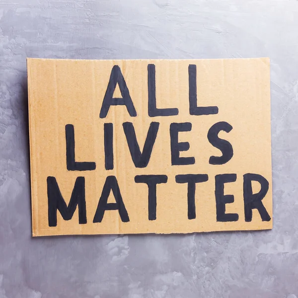 Alle Lives Matter Antirassistisches Konzept Auf Grauem Hintergrund Gleiches Symbol — Stockfoto