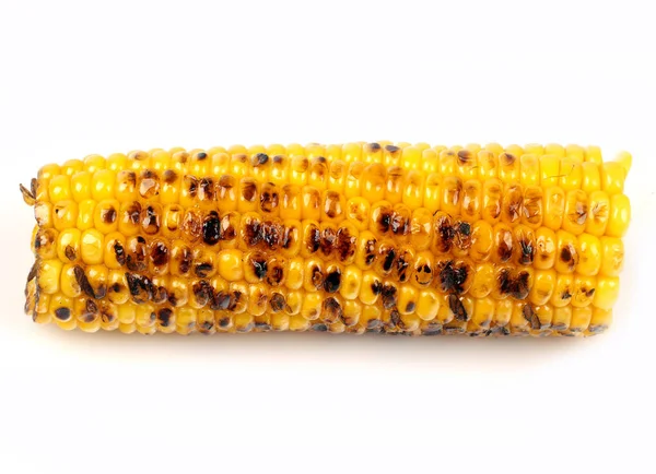 玉米烤白色背景为隔离 — 图库照片