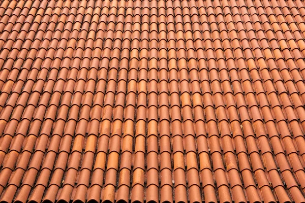Orange Roof Tile Pattern Stock Picture