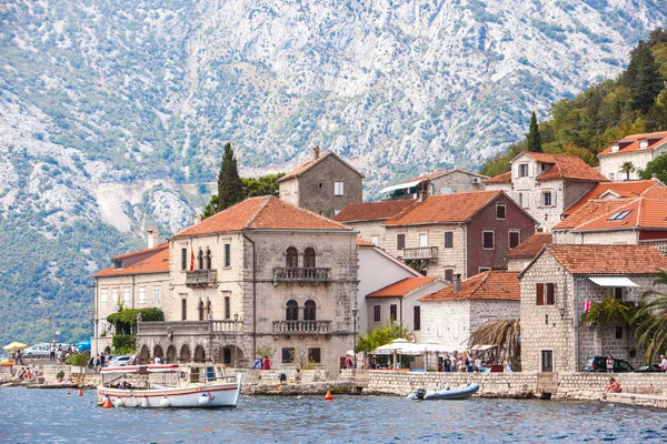 Dauerhaft Montenegro September 2018 Schöne Sicht Antike Stadt Perast Befindet — Stockfoto