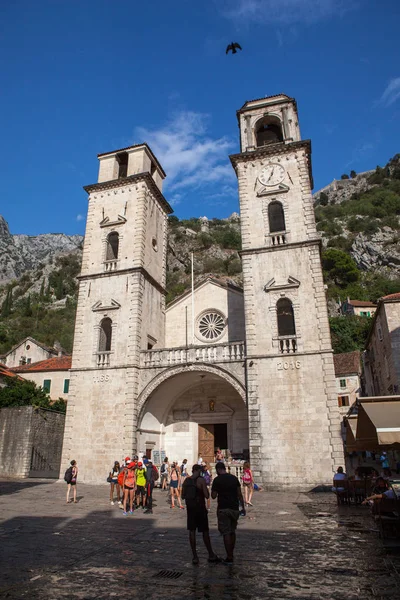 Kotor Montenegroban Szeptember 2018 Szent Tryphon Templom Régi Város Kotor — Stock Fotó