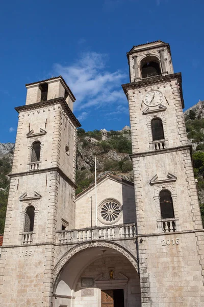 Kotor Montenegroban Szeptember 2018 Szent Tryphon Templom Régi Város Kotor — Stock Fotó