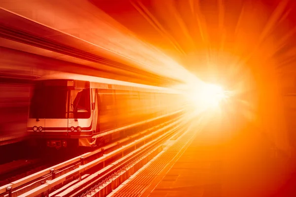 Nagy Sebességű Üzleti Vonat Közlekedés Technológia Koncepció Gyorsulás Szupergyors Gyors — Stock Fotó