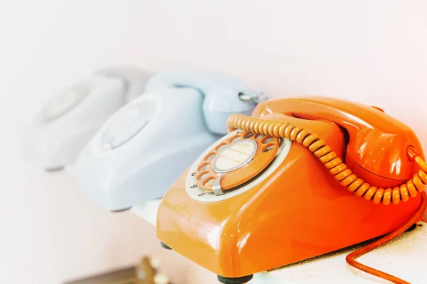 Discar Linha Telefone Com Espaço Para Chamar Entre Contato Conosco — Fotografia de Stock