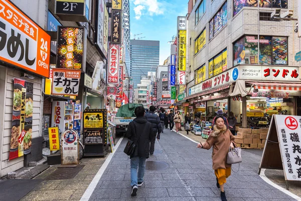 Shinjuku Street Main Shopping Attractions Million People Year Shopaholic Tourist — Stock Photo, Image