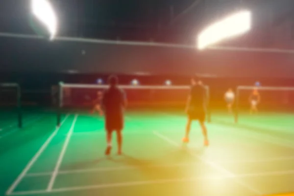 Sfocatura Badminton Torneo Campo Indoor Sport Gioco Sfondo — Foto Stock