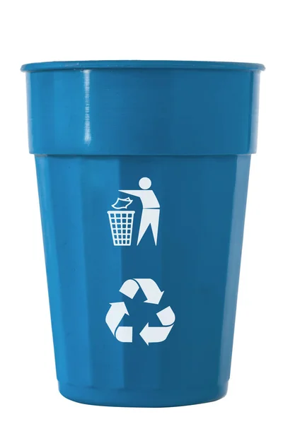 Poubelle Couleur Mélange Avec Logo Recyclage — Photo