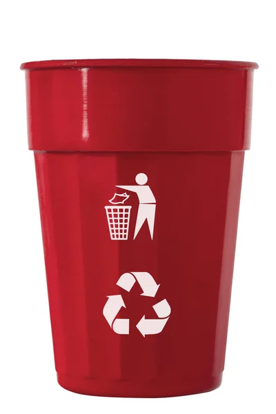 Trash Bin Mix Color Recycle Logo — Stock Photo, Image
