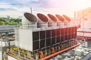 Su soğutma kulesi Hava soğutucu Hvac büyük endüstriyel yapı Klima.