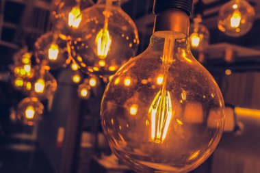 Vintage tungsten ampul loft tarzı iç loş ışık dekorasyon asılı