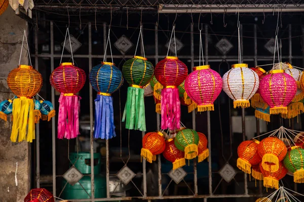 Colorida Linterna Papel Para Decoración Loy Kratong Loi Kra Tong — Foto de Stock