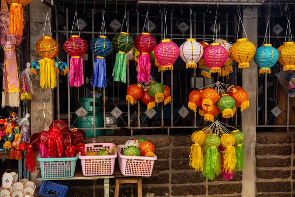 Colorida Linterna Papel Para Decoración Loy Kratong Loi Kra Tong —  Fotos de Stock