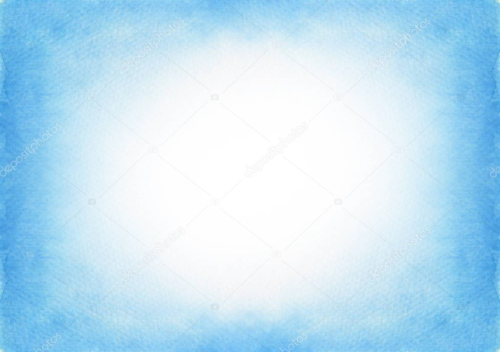 gradient blue paint art frame water color abstract for background with copy space.