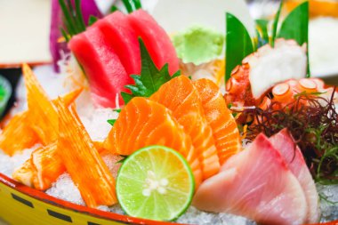 Sashimi, Bento Box Japon taze deniz ürünleri seti dekorasyon