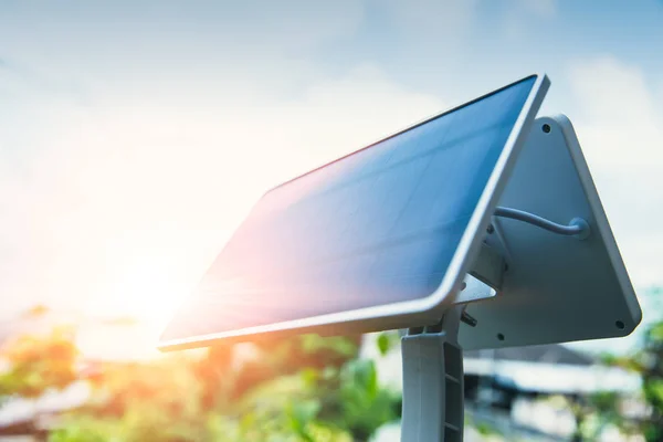 Solární Panely Nebo Solární Články Venkovní Světlo Pro Eko Home — Stock fotografie