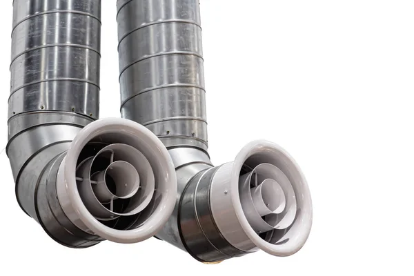 Modern Futuristic Large Twin Air Pipe Air Duct Air Conditioner — Stock Photo, Image